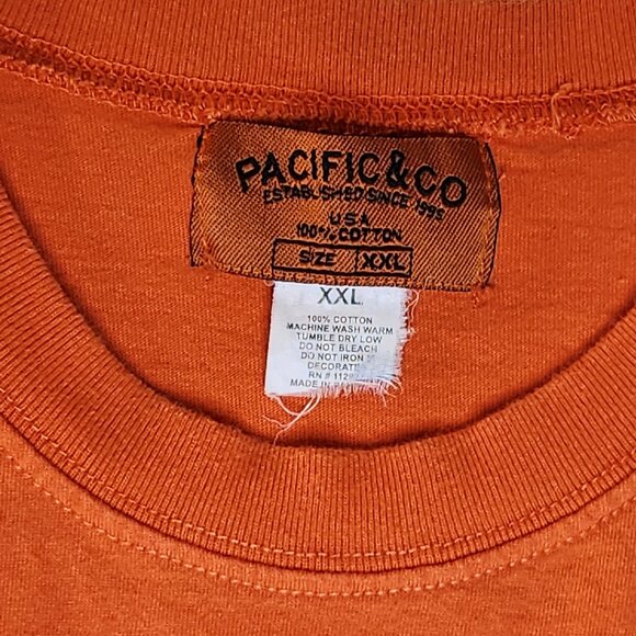 Orange Men's XXL Clearwater Beach FL Sleeveless Shirt - Picture 4 of 5